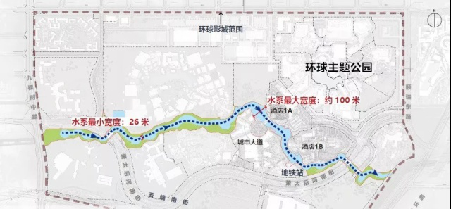 環球主題公園度假區將會有多美?景觀水系將現四區八景