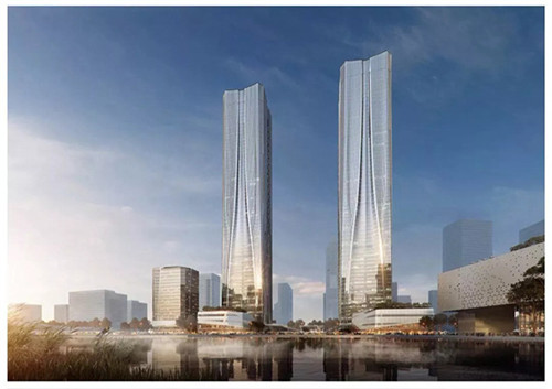 上海張江320米“雙子塔”預計年內開工，效果圖出爐