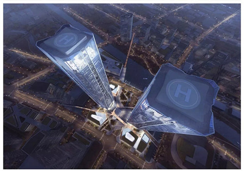 上海張江320米“雙子塔”預計年內開工，效果圖出爐