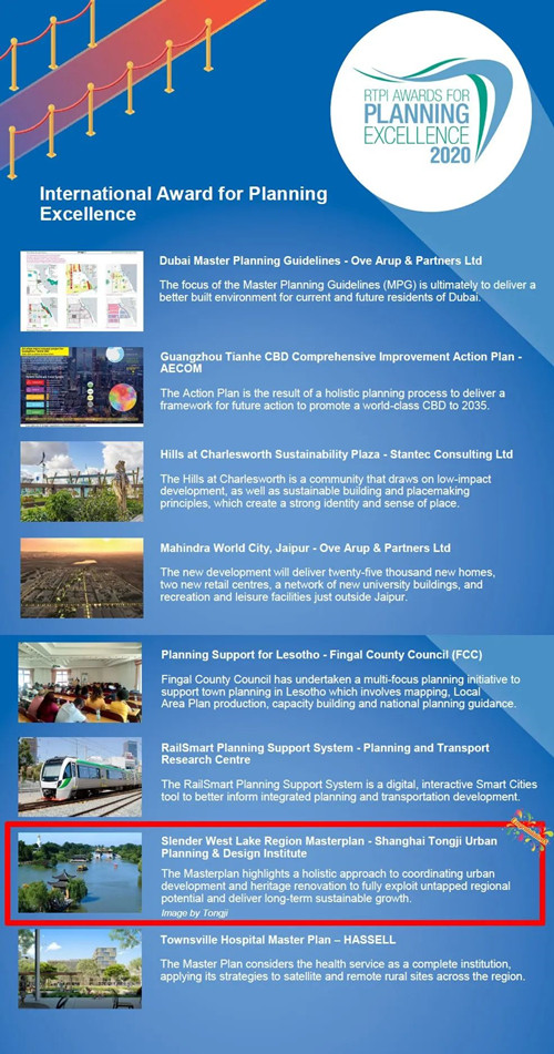 同濟大學吳承照教授團隊作品獲英國皇家杰出規劃獎