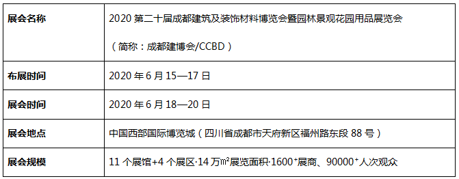 第二十屆成都建博會暨園林與景觀展覽會