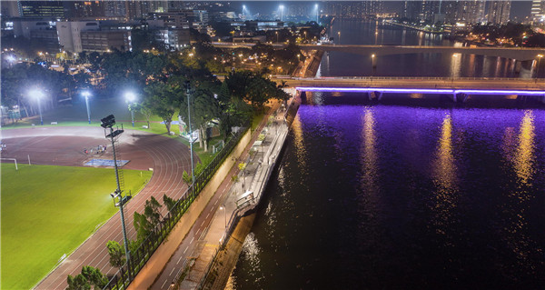 充滿活力的散步道活動場所——香港沙田濱河棧道