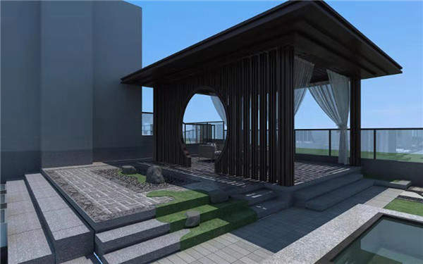 湖北宜昌·皇鉑御府-臨江瀾院庭院