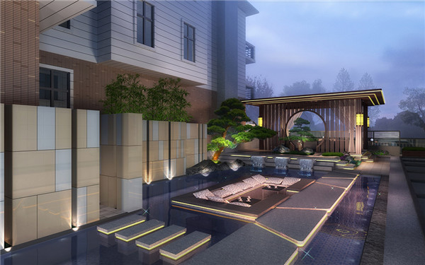 湖北宜昌·皇鉑御府-臨江瀾院庭院