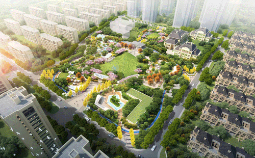 雅藍(lán)圖景觀丨白鷺金岸中央公園