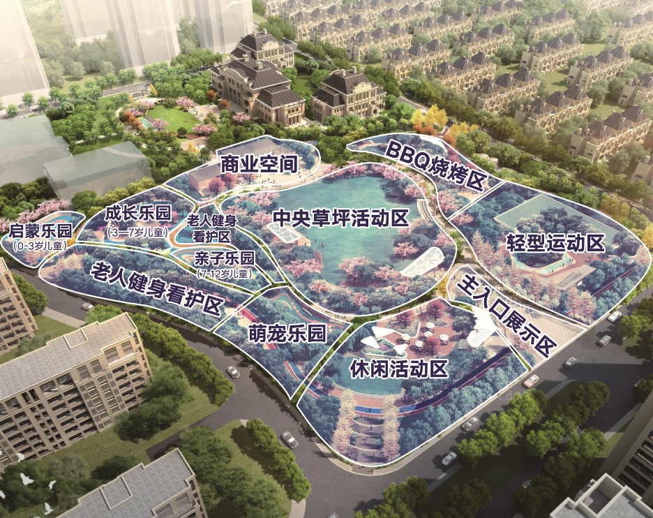 雅藍(lán)圖景觀丨白鷺金岸中央公園