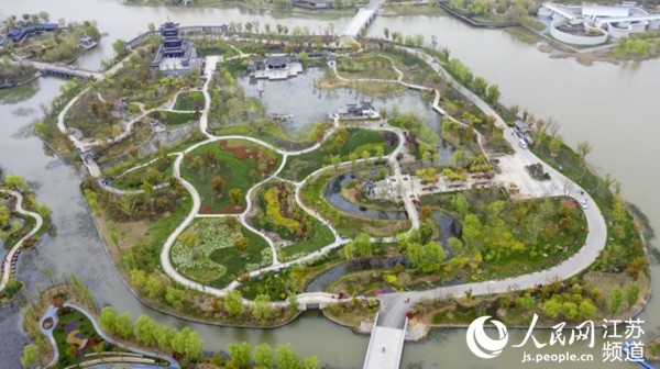 江蘇：生態留白迎蝶變 “世園”花開棗林灣