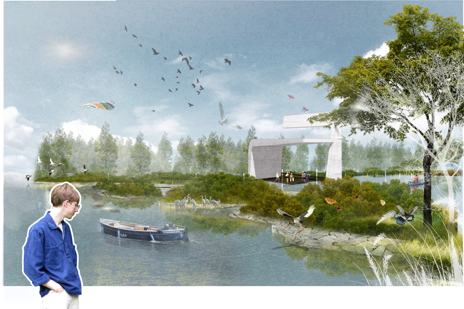 第十二屆園冶杯大學生國際競賽一等獎作品|溯風·重生-基于城市韌性視角下風暴潮適應性防御體系