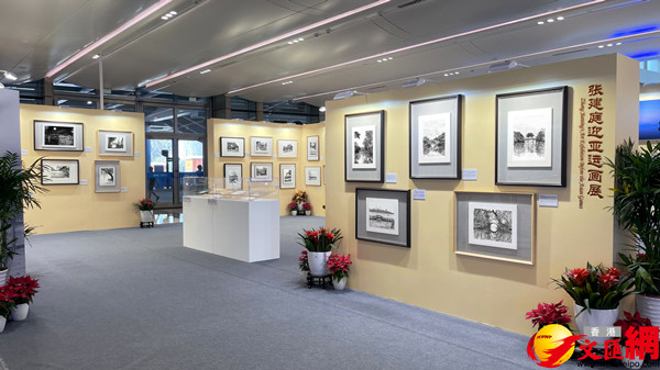 西湖美 迎亞運 張建庭鋼筆畫展主媒體中心啟幕