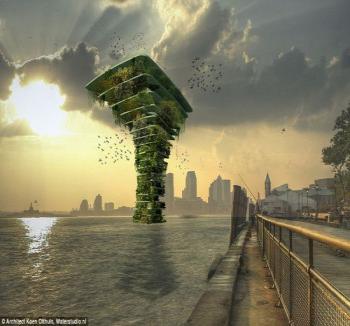 荷蘭設計新奇漂浮公園“海洋之樹”(圖)