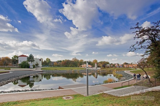 德國Stabfurt城鎮的中心公園