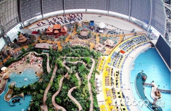 巨大飛機場打造熱帶島嶼度假勝地