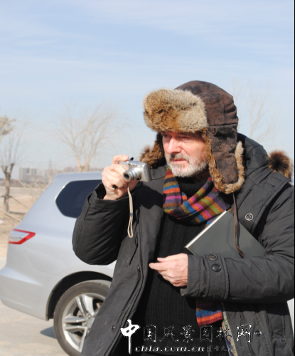 彼得·拉茨昨日北京園博園勘察現(xiàn)場