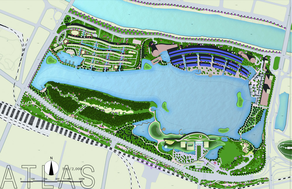 武漢月湖文化藝術中心景觀設計平面圖