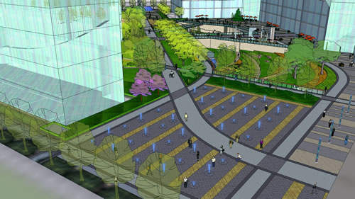 北京亦莊大族環球企業灣景觀設計