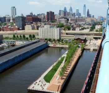 費城德拉瓦河沿岸碼頭公共公園