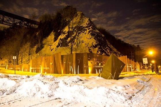 lania 景觀設計公司設計的胭脂色景觀墻 園林小品|規(guī)劃設計