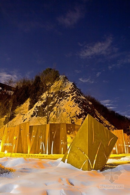 lania 景觀設計公司設計的胭脂色景觀墻 園林小品|規劃設計