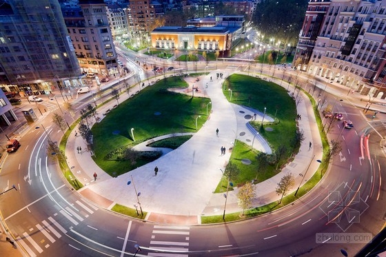 Balmori Associates設計的巴克斯廣場 中國風景園林網