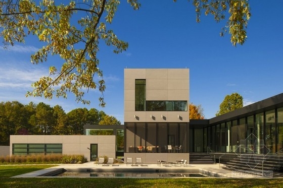 美國(guó)Tred Avon河畔的極簡(jiǎn)住宅景觀