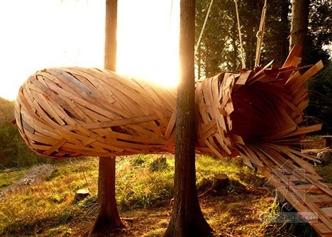 AA建筑聯盟學生設計的木結構繭