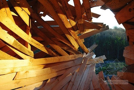 AA建筑聯盟學生設計的木結構繭