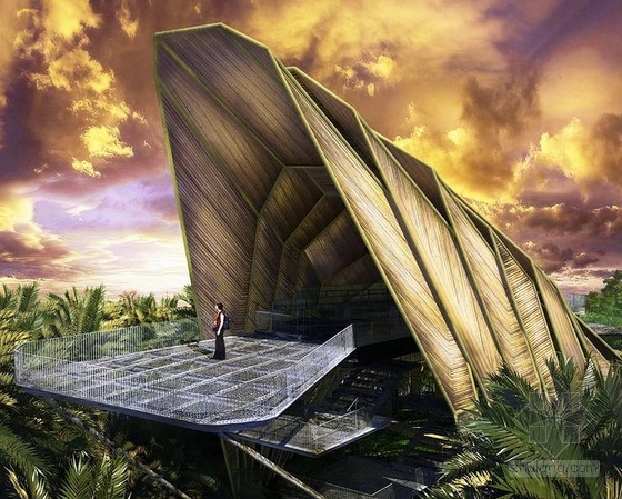 馬來西亞的竹制玲瓏谷游客中心