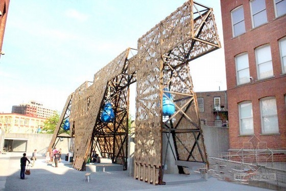 CODA設計的紐約由滑板廢棄材料制成的“派對墻”