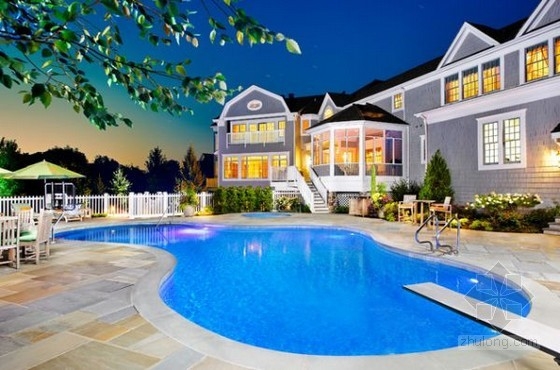 自由形態泳池的景觀設計