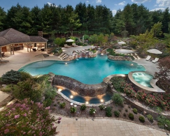 自由形態泳池的景觀設計