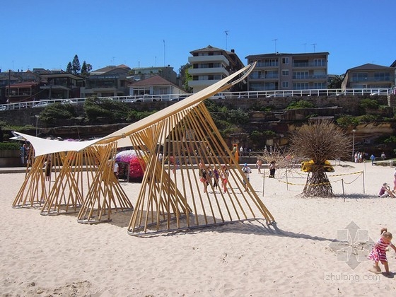 澳大利亞海灘涼亭bamboo waves