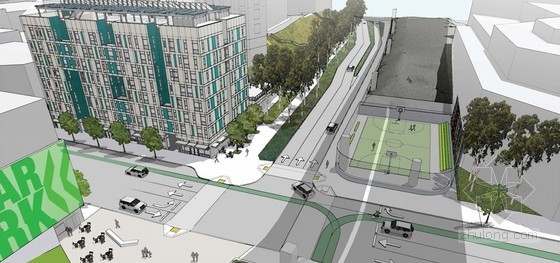CMG設(shè)計的樞紐街景與奧斯卡公園