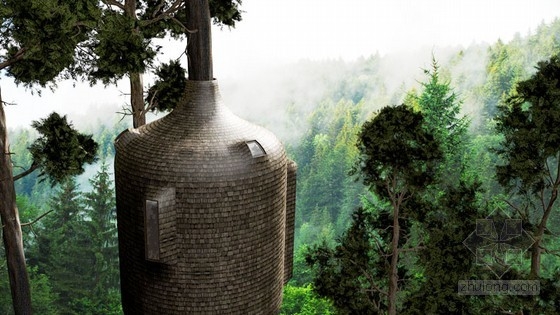 Antony Gibbon設計的樹屋Embryo