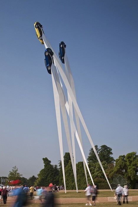 保時捷車展雕塑設計