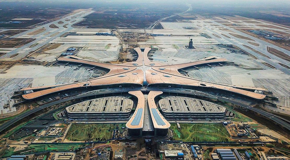 大興國際機(jī)場衛(wèi)星航站樓復(fù)工