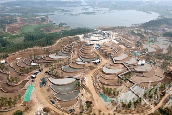 邯鄲園博園清渠如許項目:礦渣山變身大花園