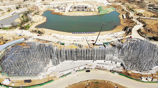 揚州世園會開閉幕式館主體工程已基本完成