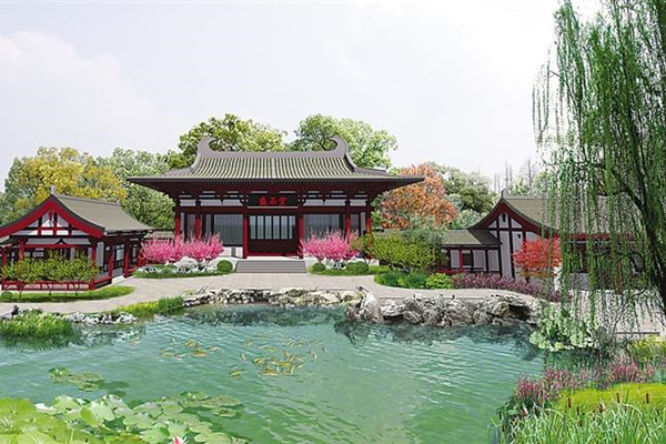 墨韻飄香為主題 滄州園博園石家莊展園施工中