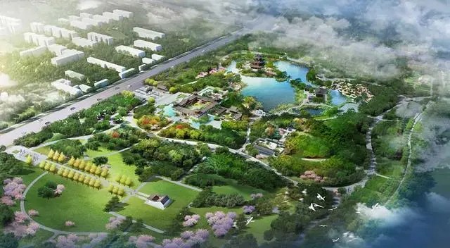 河北省第七屆(定州)園博會主展館預計年底竣工