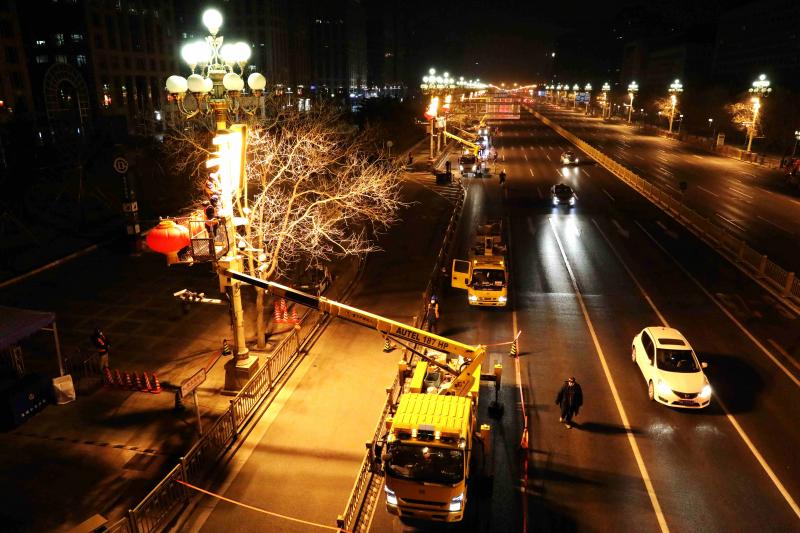 長安街及沿線景觀布置進(jìn)入“春節(jié)模式”